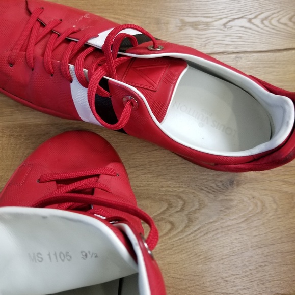 LOUIS VUITTON RED FRONTROW SNEAKERS - Picture 3 of 4